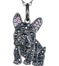 Sterling Silver Pendant Necklace - French Bulldog Design