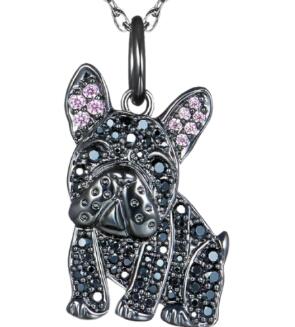 Sterling Silver Pendant Necklace - French Bulldog Design