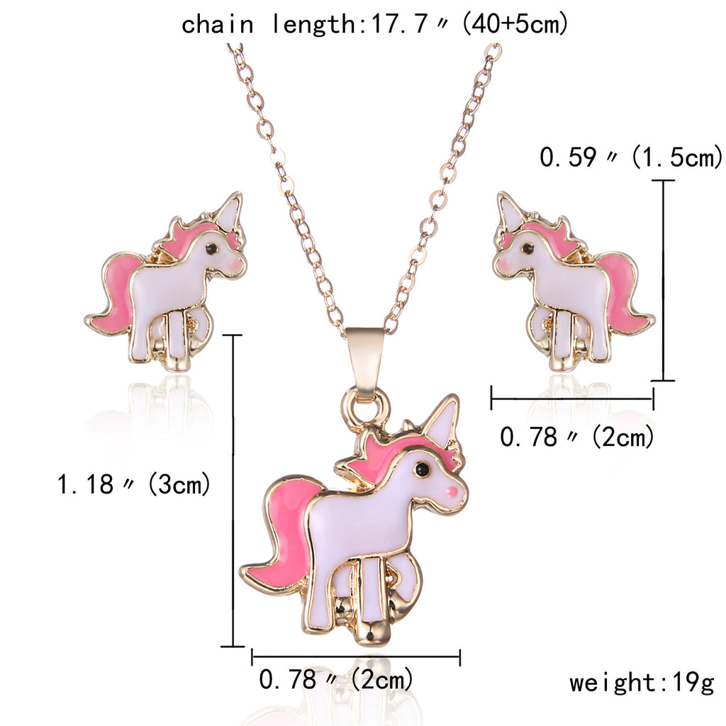 Trendy Alloy Pony Jewelry Set with Paint (Wholesale)
