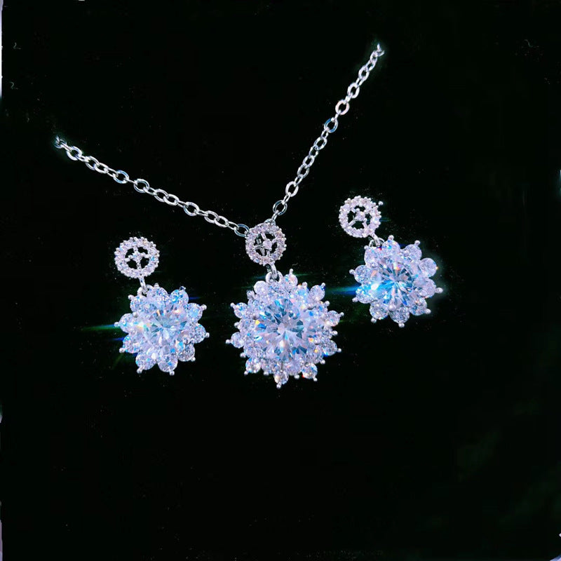 Women's Evening Jewelry Set with Necklace, Earrings & Bracelet