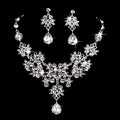 Bridal Jewelry Set with Butterfly Necklace and Earrings