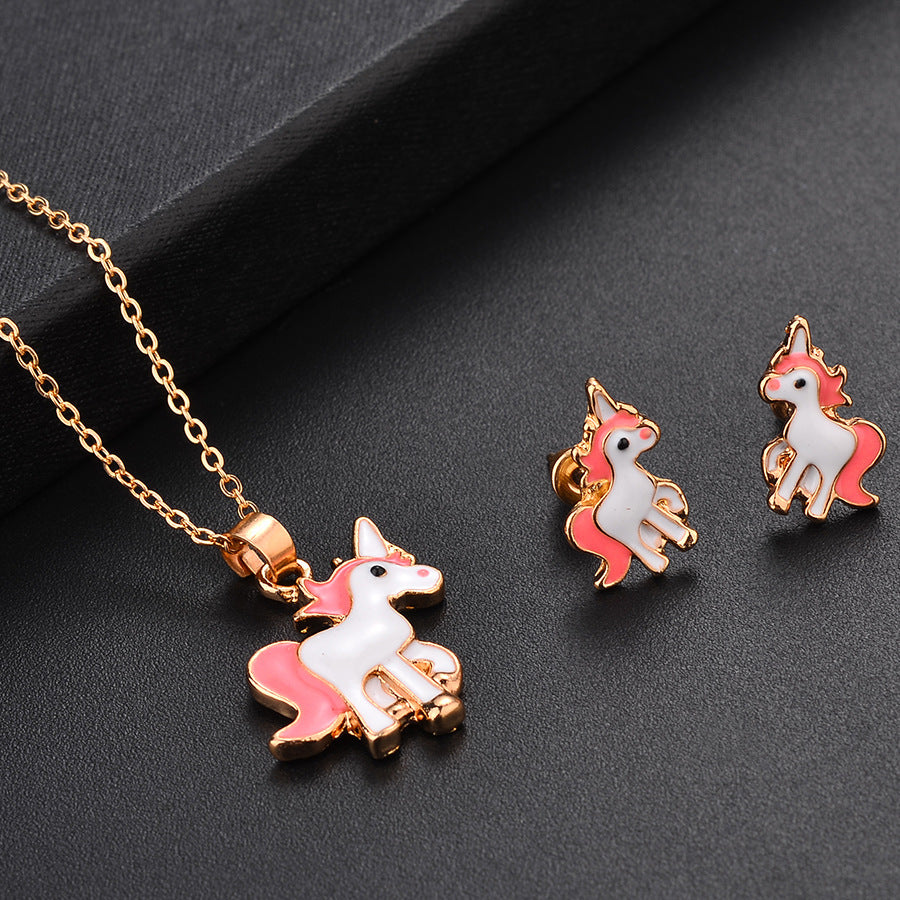Trendy Alloy Pony Jewelry Set with Paint (Wholesale)