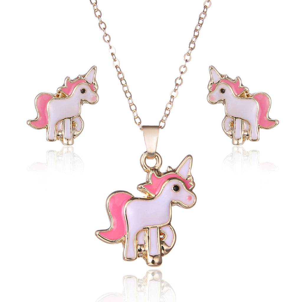 Trendy Alloy Pony Jewelry Set with Paint (Wholesale)